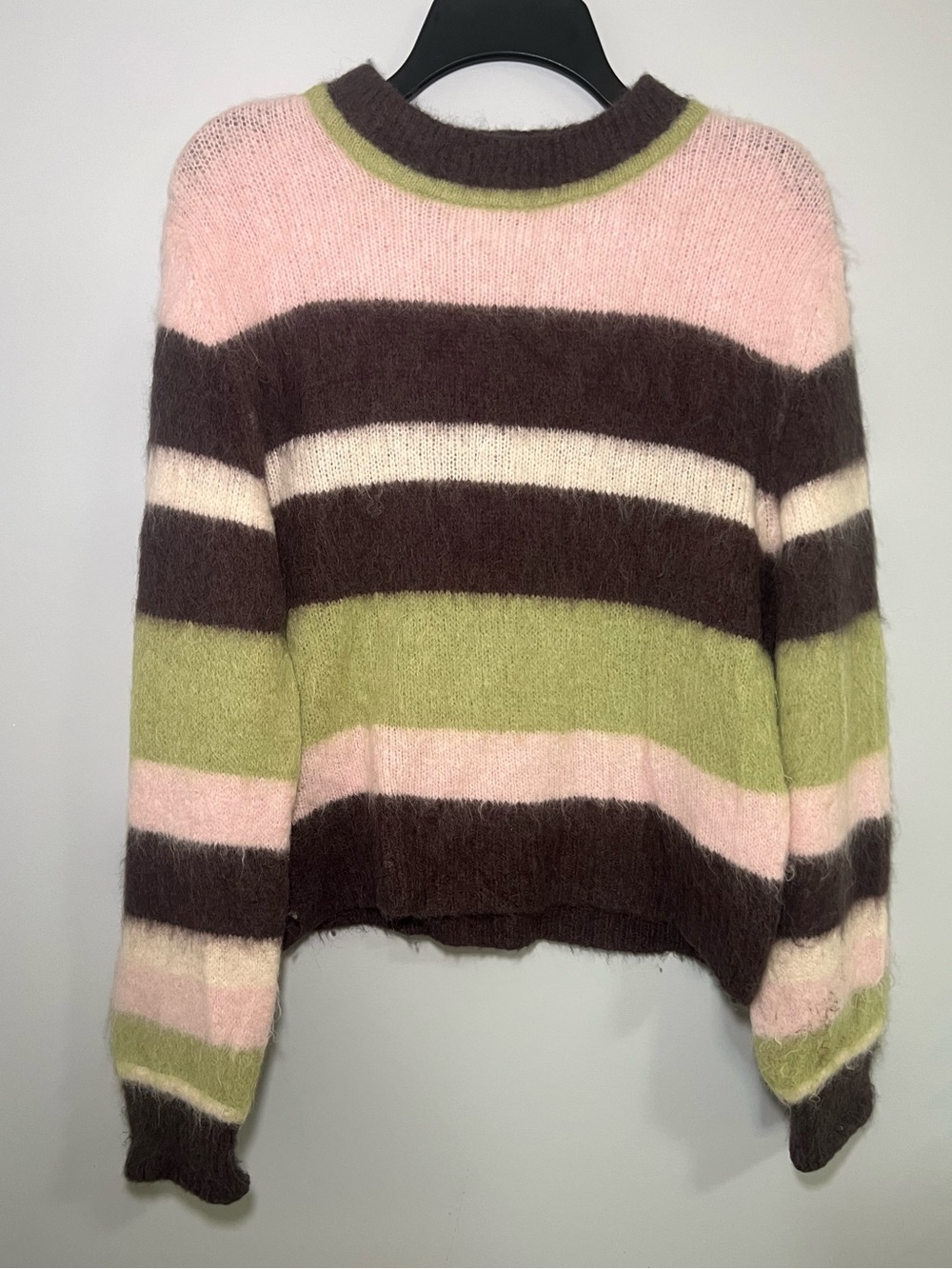 Ba&sh Alpaca Wool Blend Striped Sweater Made in Italy Size M